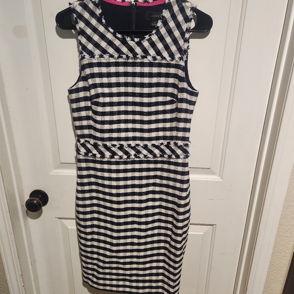 J. Crew plaid sheath sleeveless tweed dress Business Office Professional Size 4 - Picture 4 of 10